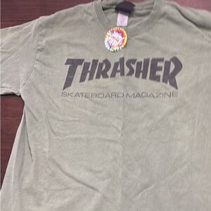 Thrasher Sage Green Skateboard Magazine Tee